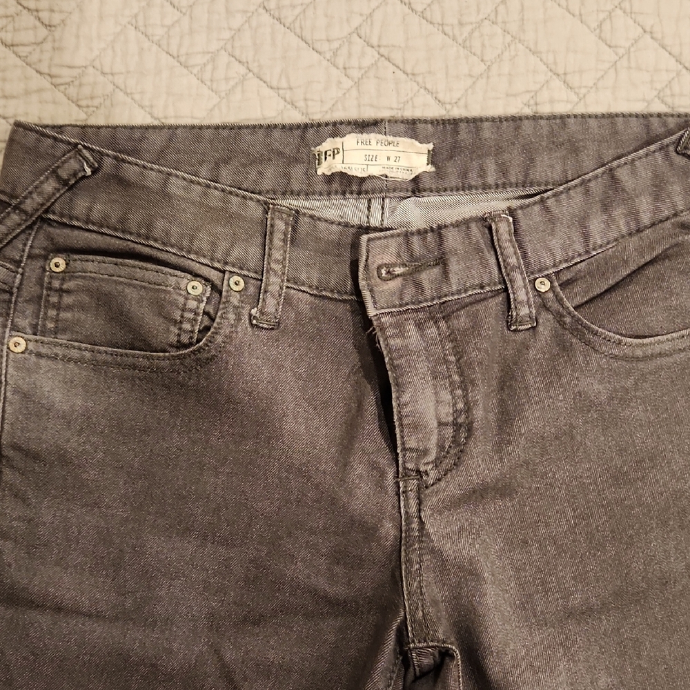 Free People Charcoal Denim Jeans